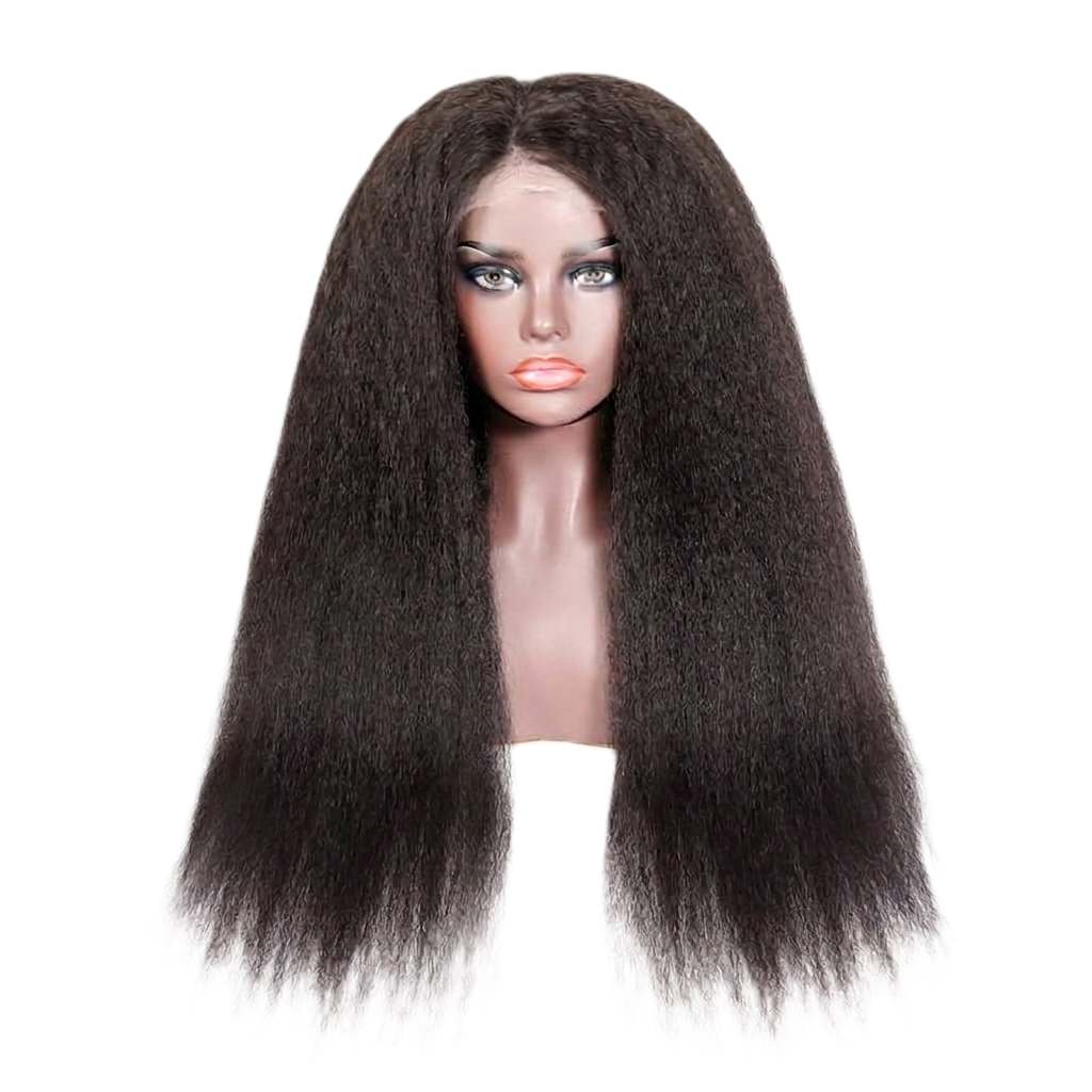 Stema 13x4 13x6 HD Lace Kinky Straight Big Frontal Wig Constructed By Bundles With Frontal